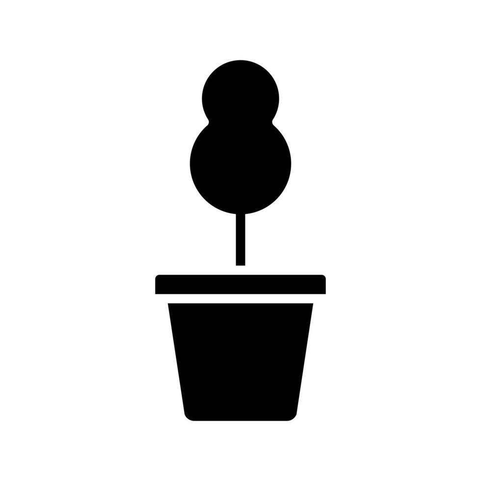 planta en un vector de icono de maceta