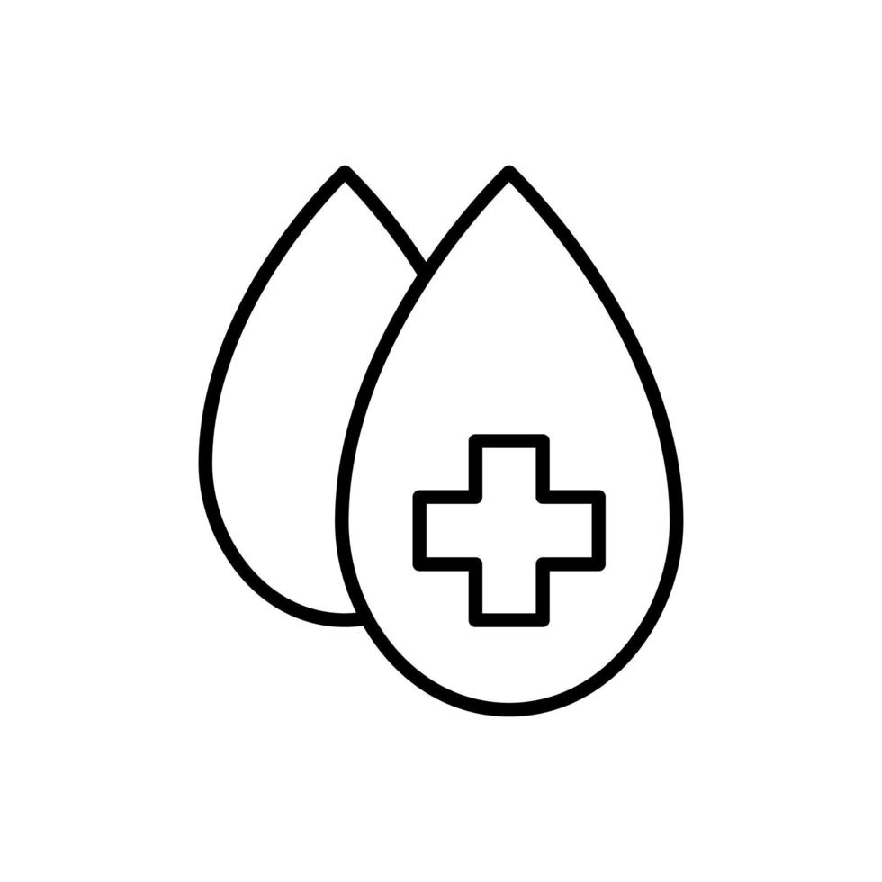 blood drop, blood donation icon vector