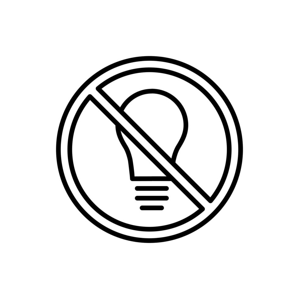 no lamp icon vector