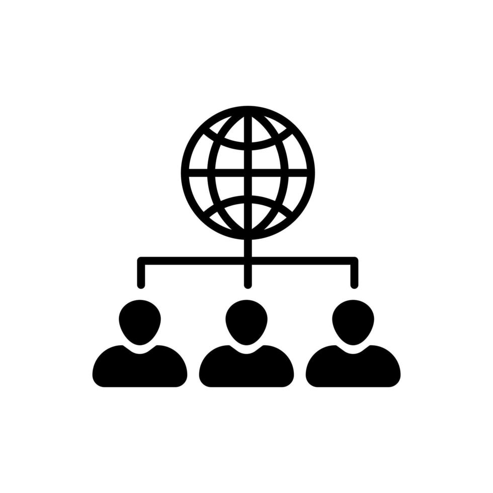 network, global teamwork icon vector