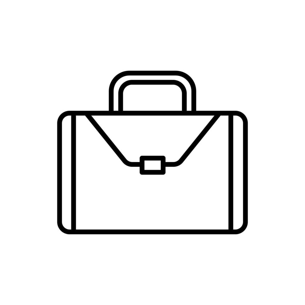 maleta, maletín, vector de icono de bolsa