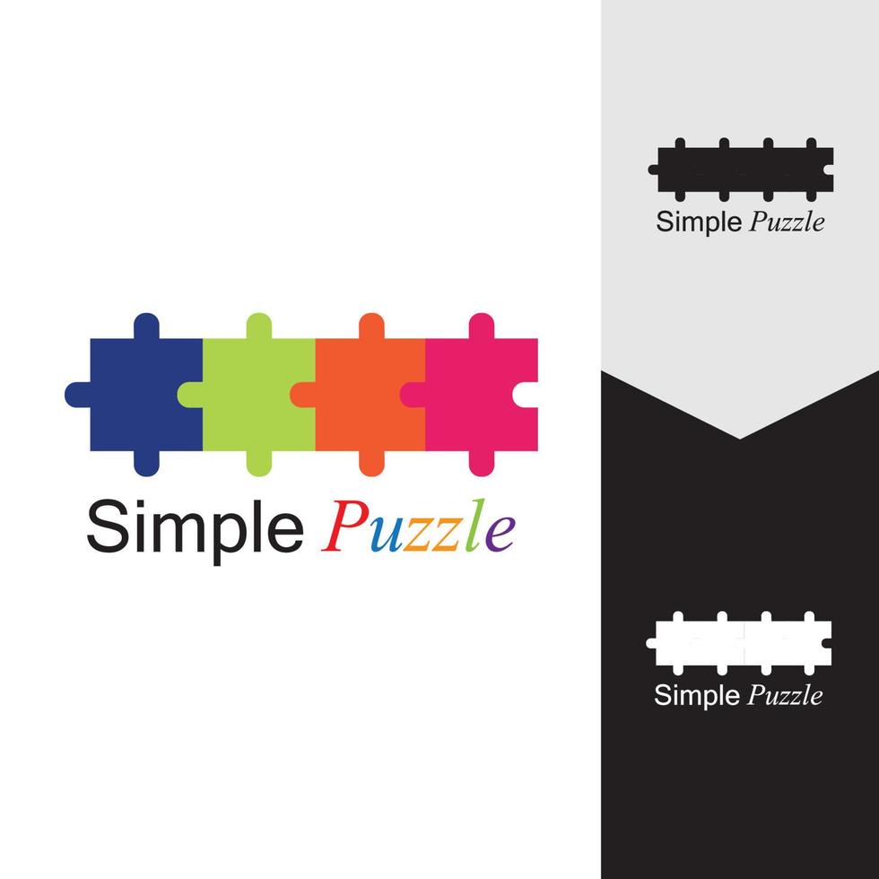 Puzzle vector icon illustration background