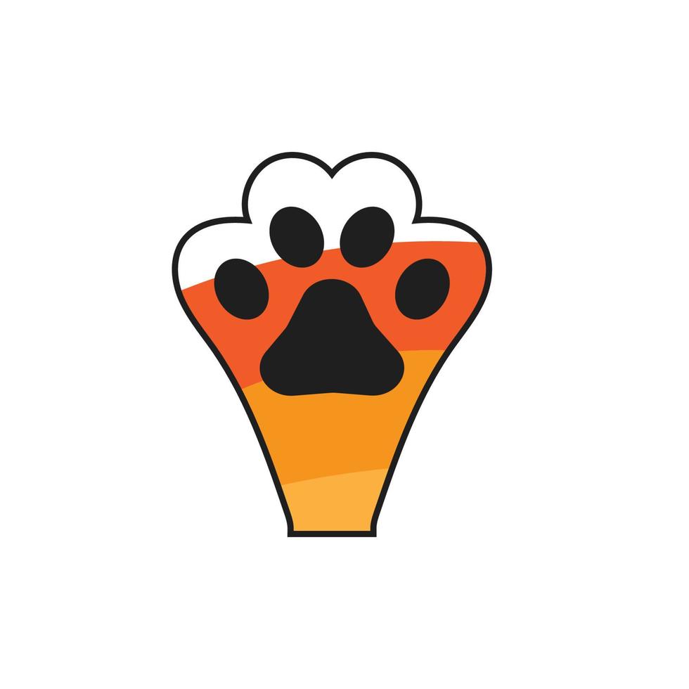 Paw Logo design vector illustration design template