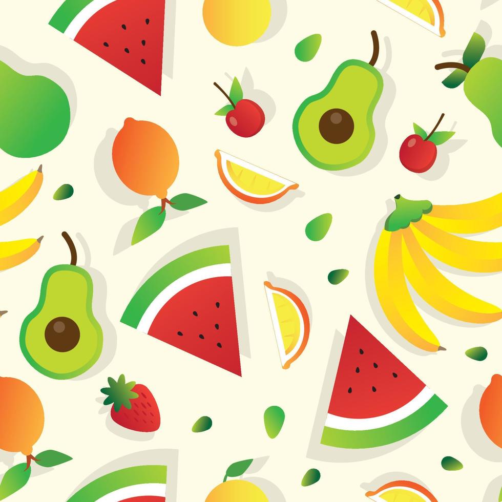 Tropical Fruit Seamless Pattern 8099298 Vector Art at Vecteezy