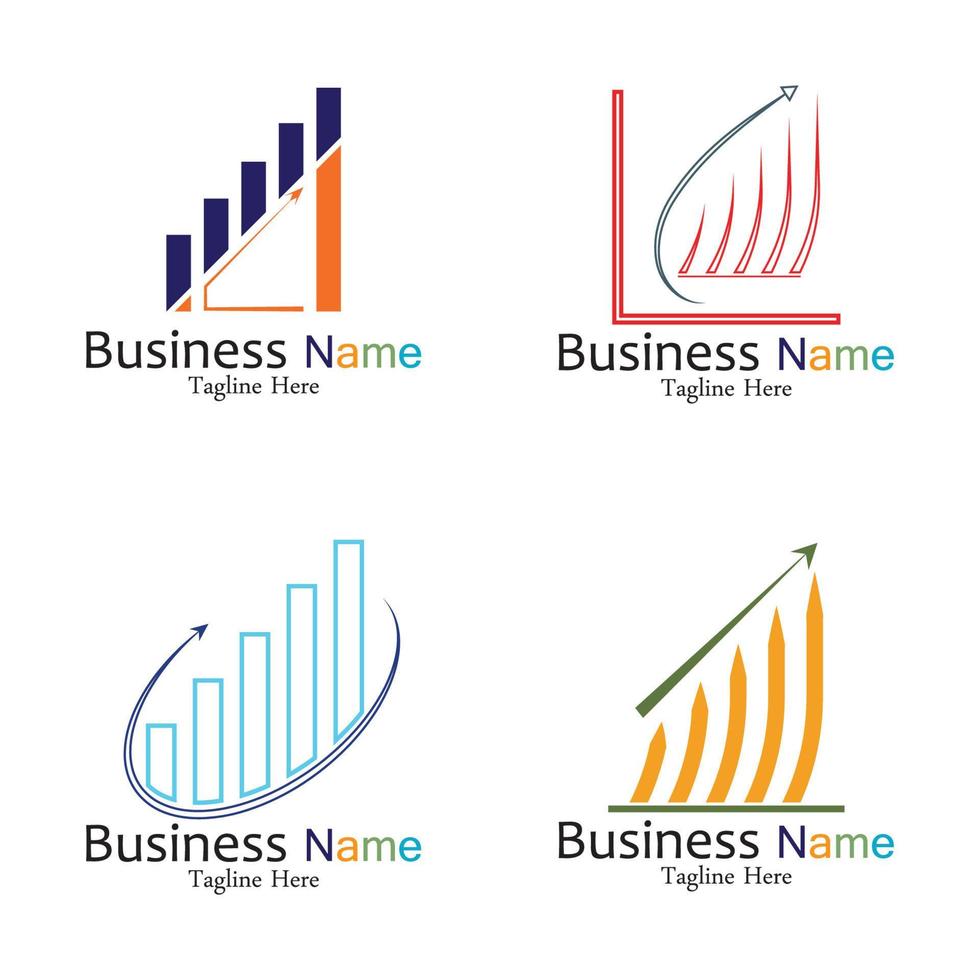 diseño de plantilla de concepto de logotipo de vector de marketing y finanzas de negocios