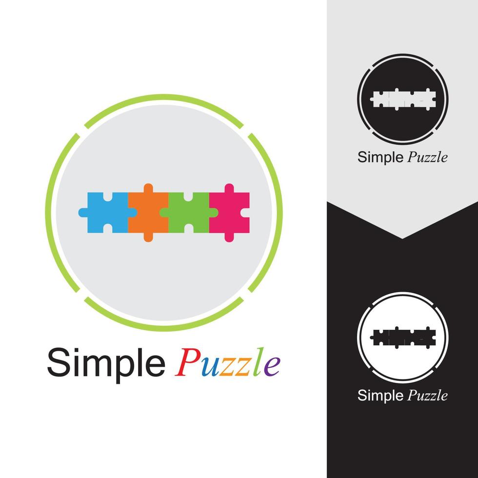 Puzzle vector icon illustration background