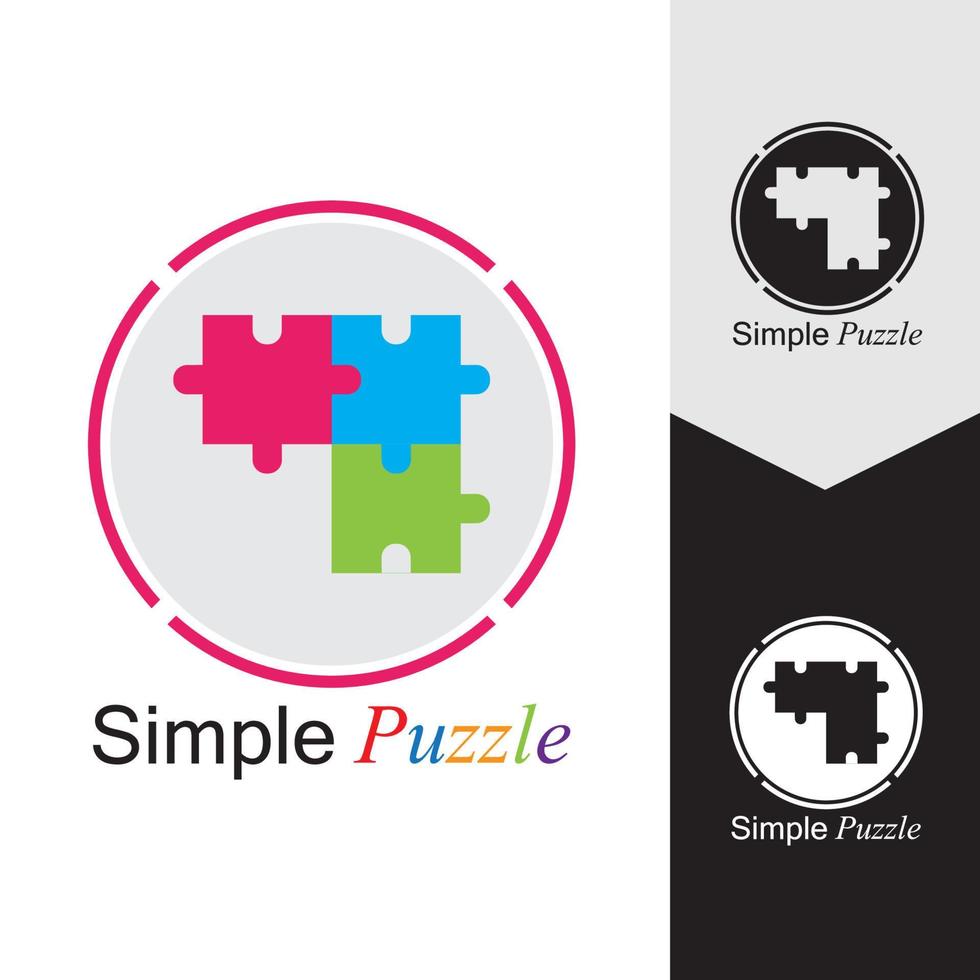 Puzzle vector icon illustration background