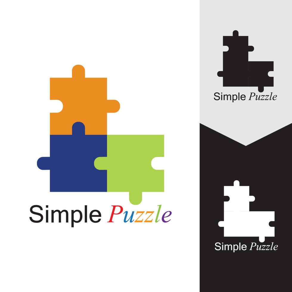 Puzzle vector icon illustration background
