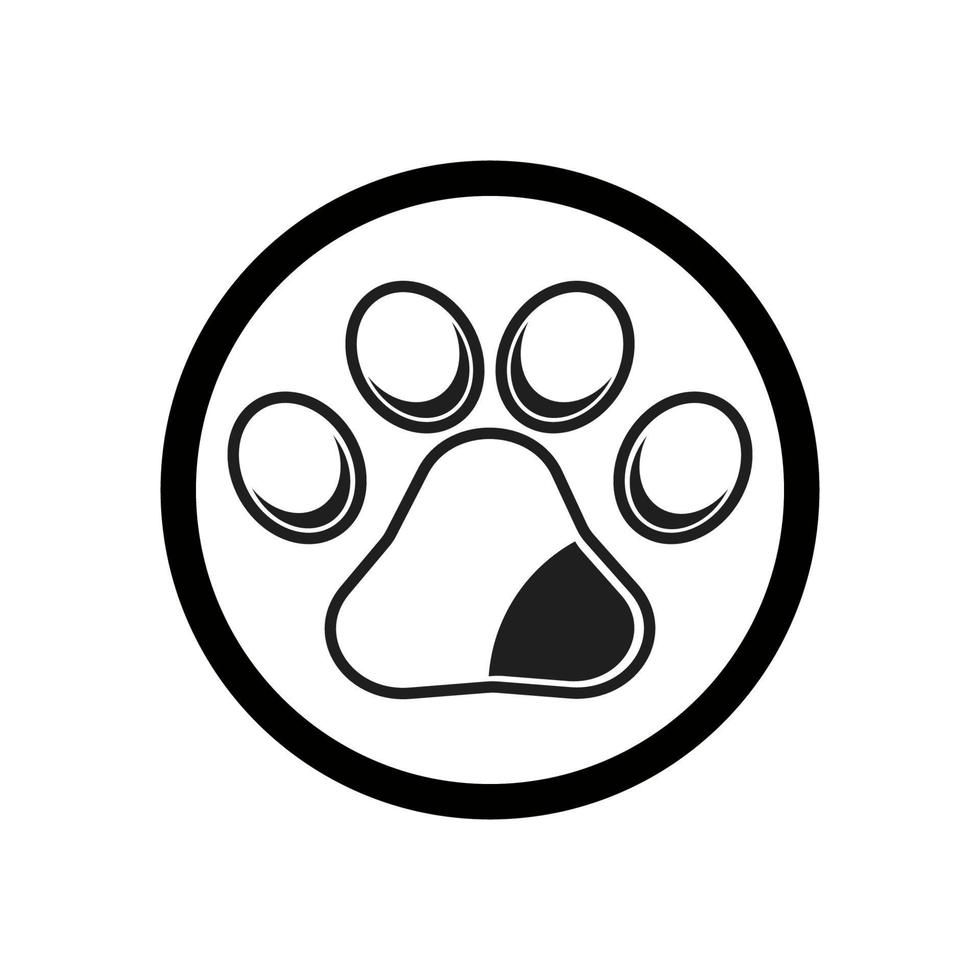 Paw Logo design vector illustration design template