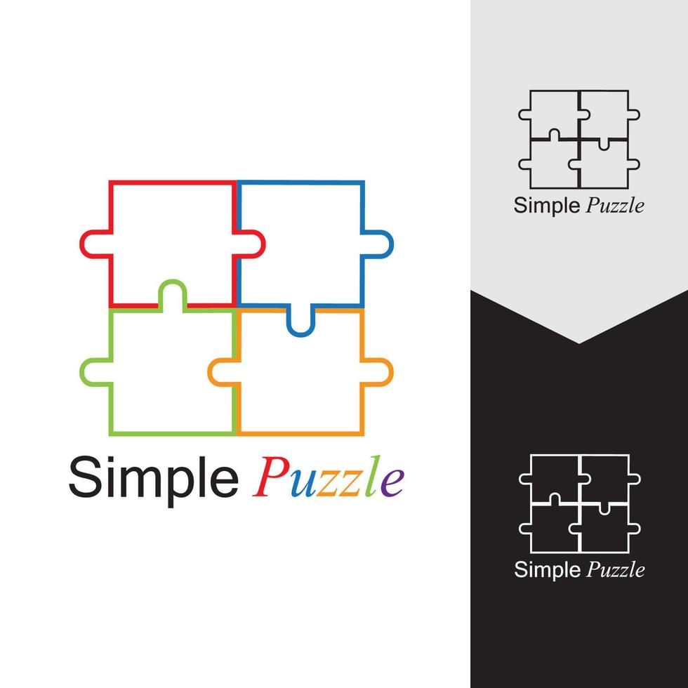 Puzzle vector icon illustration background