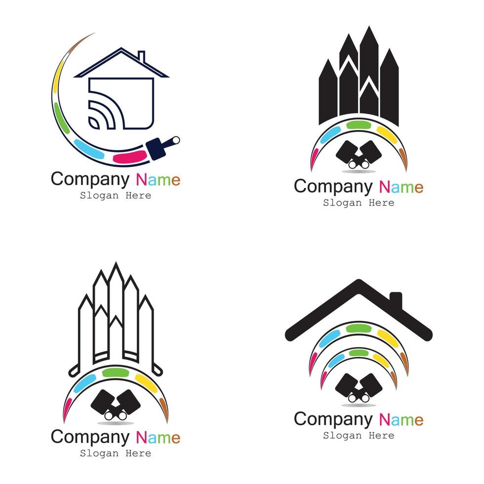 BUILDING PAINT VECTOR LOGO ICON