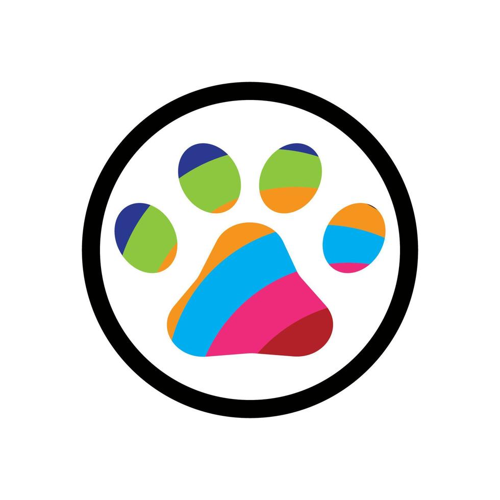 Paw Logo design vector illustration design template