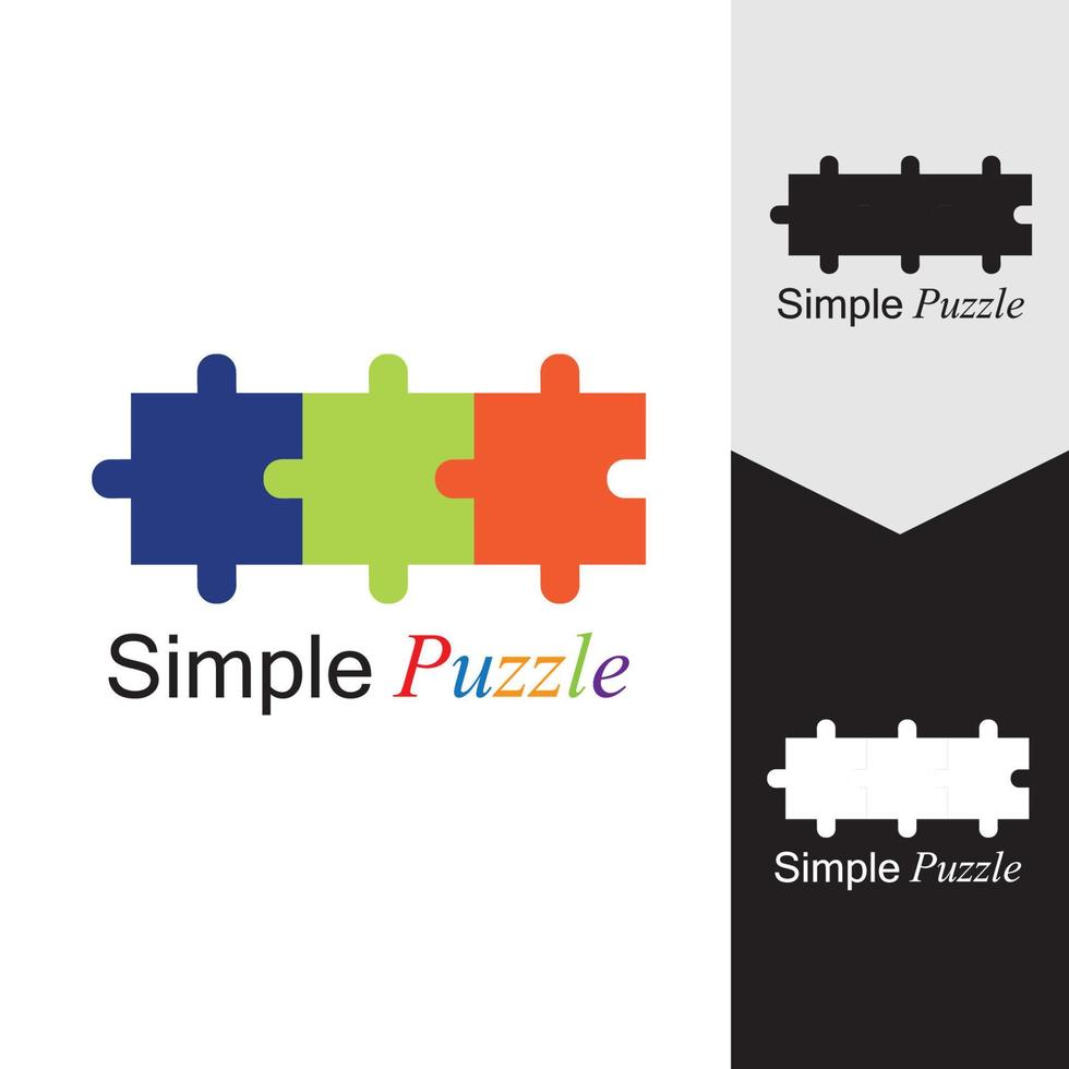 Puzzle vector icon illustration background