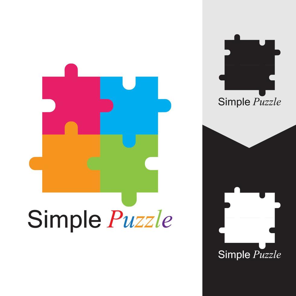 Puzzle vector icon illustration background