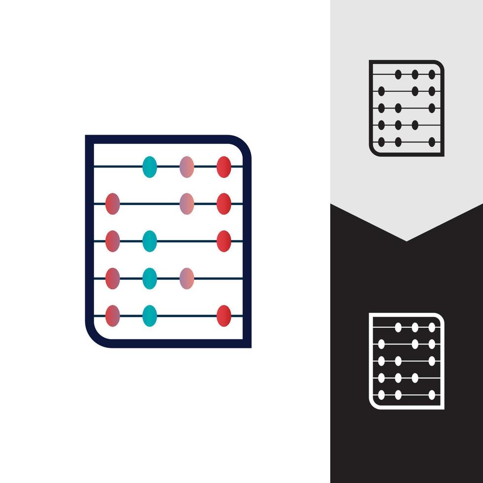 abacus icon vector background