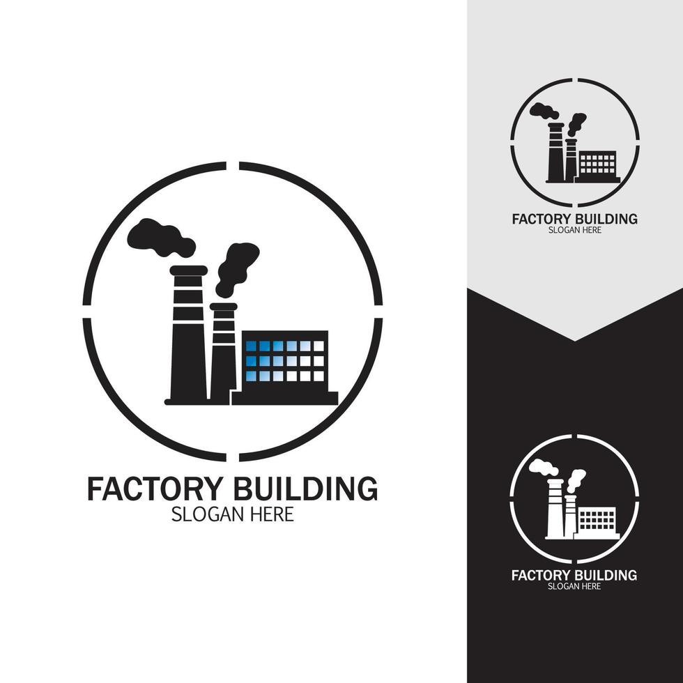 vector de iconos de edificio de fábrica