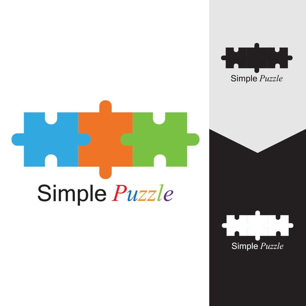 Puzzle vector icon illustration background