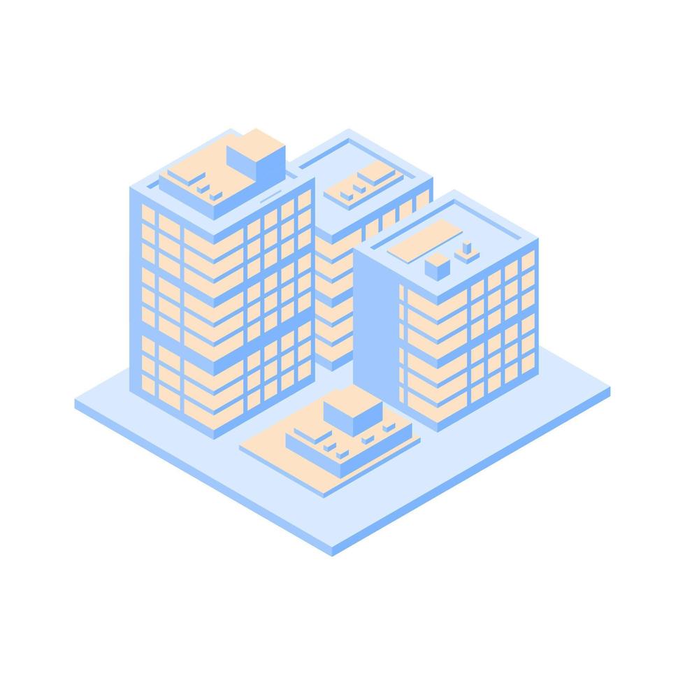 Isometric Illustration vector of building