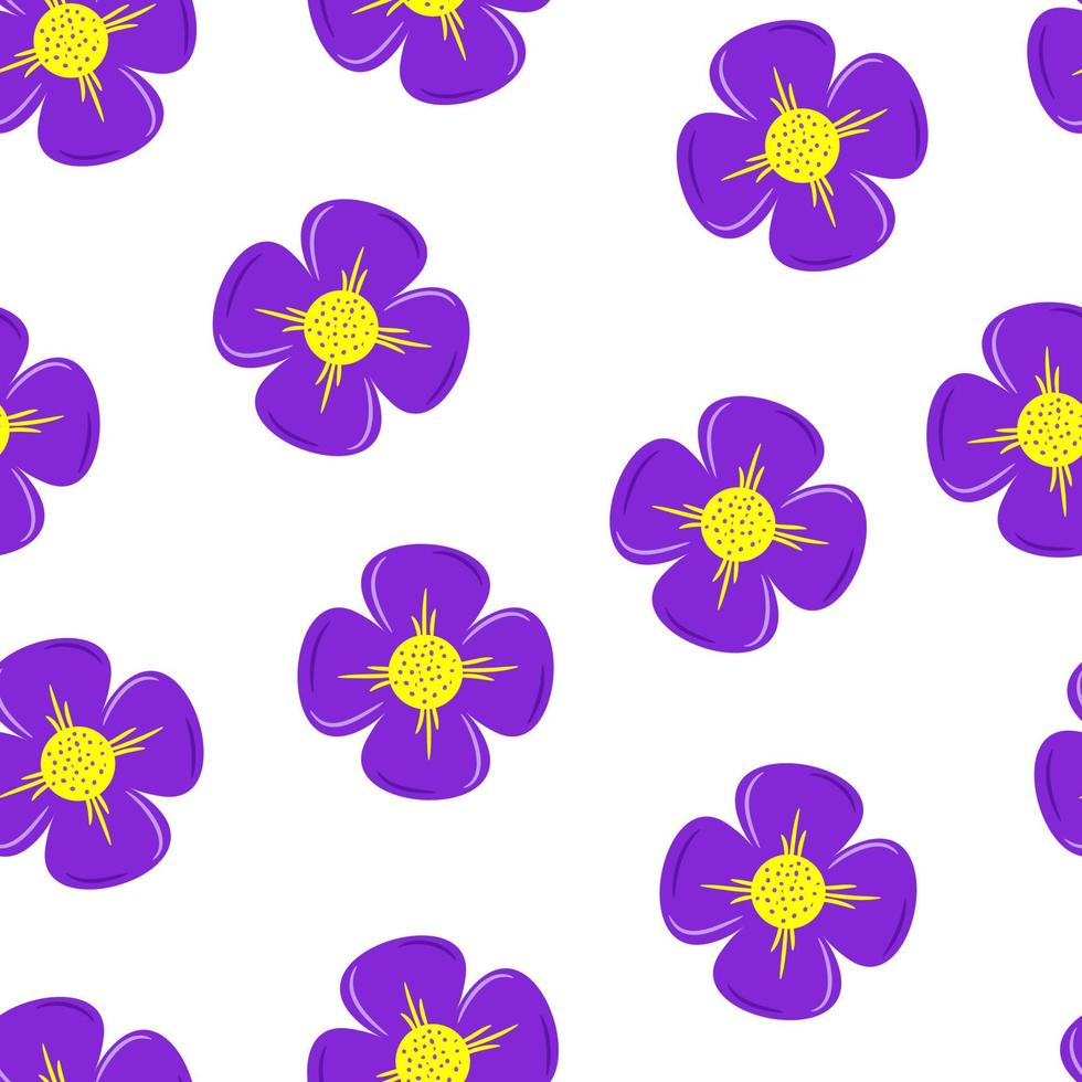 Purple Flower Pattern Seamless vector