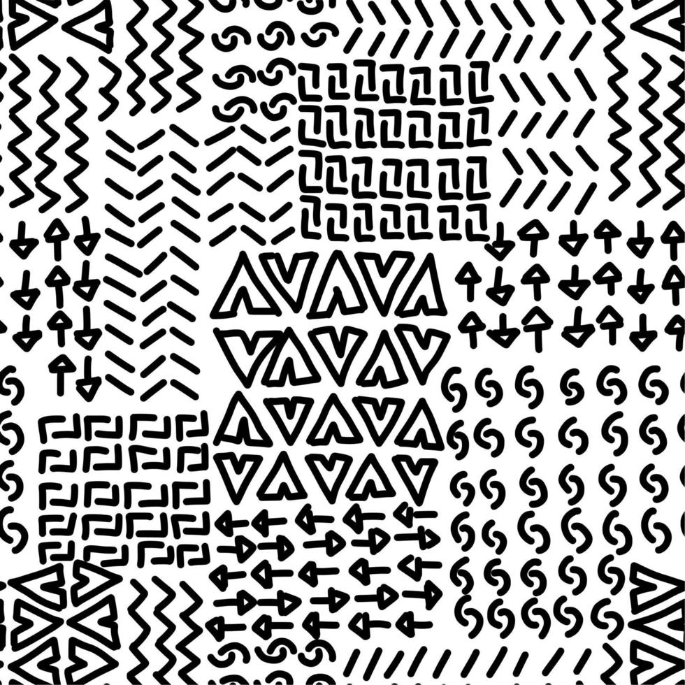 hand drawn pattern seamless vector