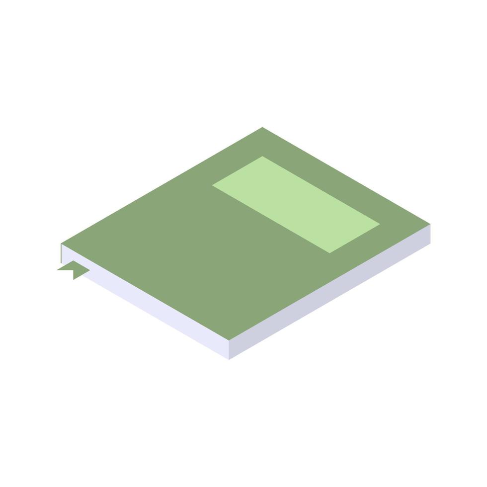 Isometric illustration of book vector