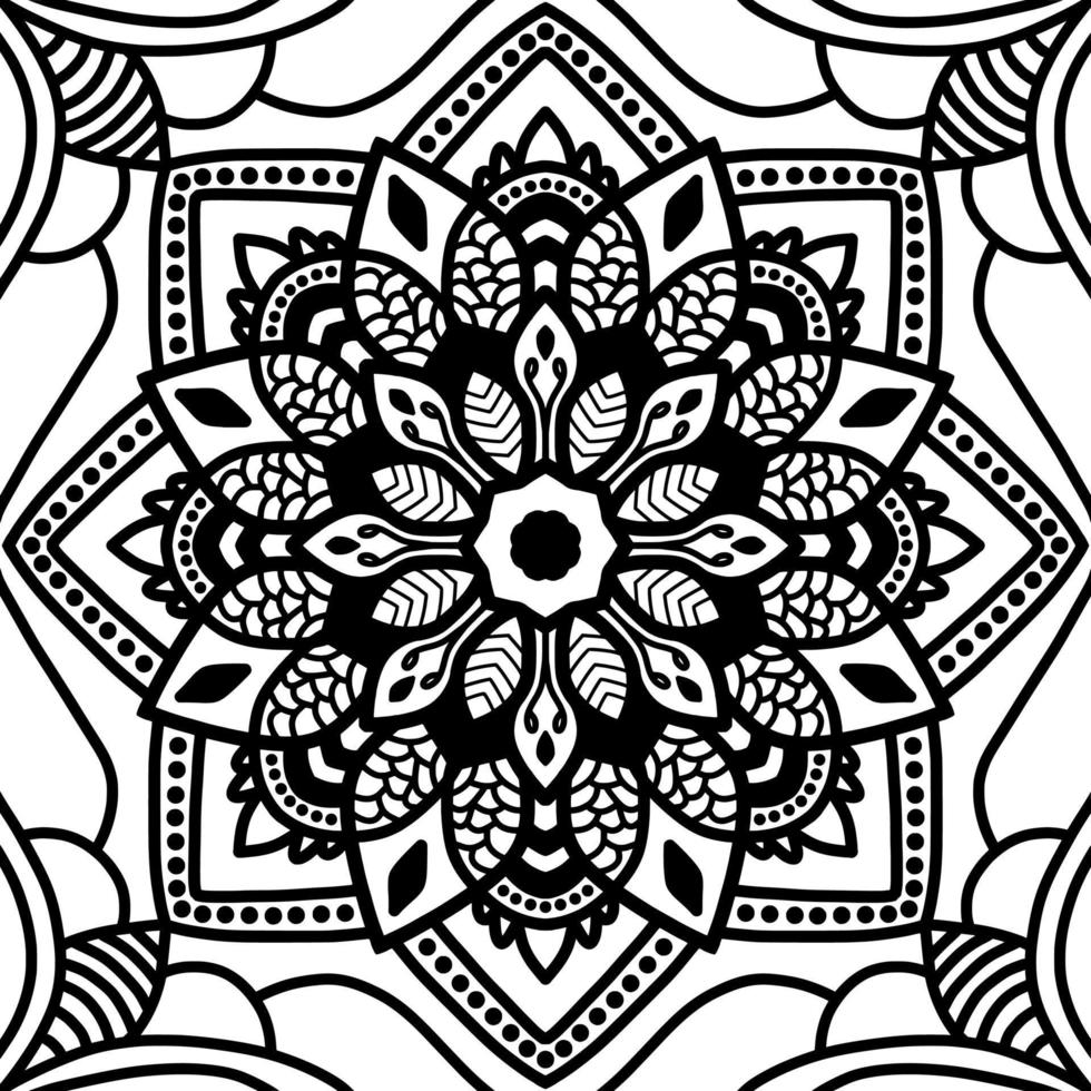 Mandala pattern seamless background vector