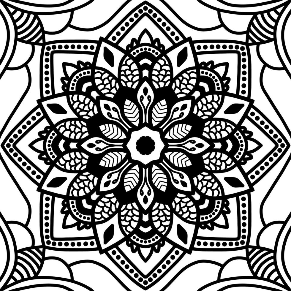 Mandala pattern seamless background vector