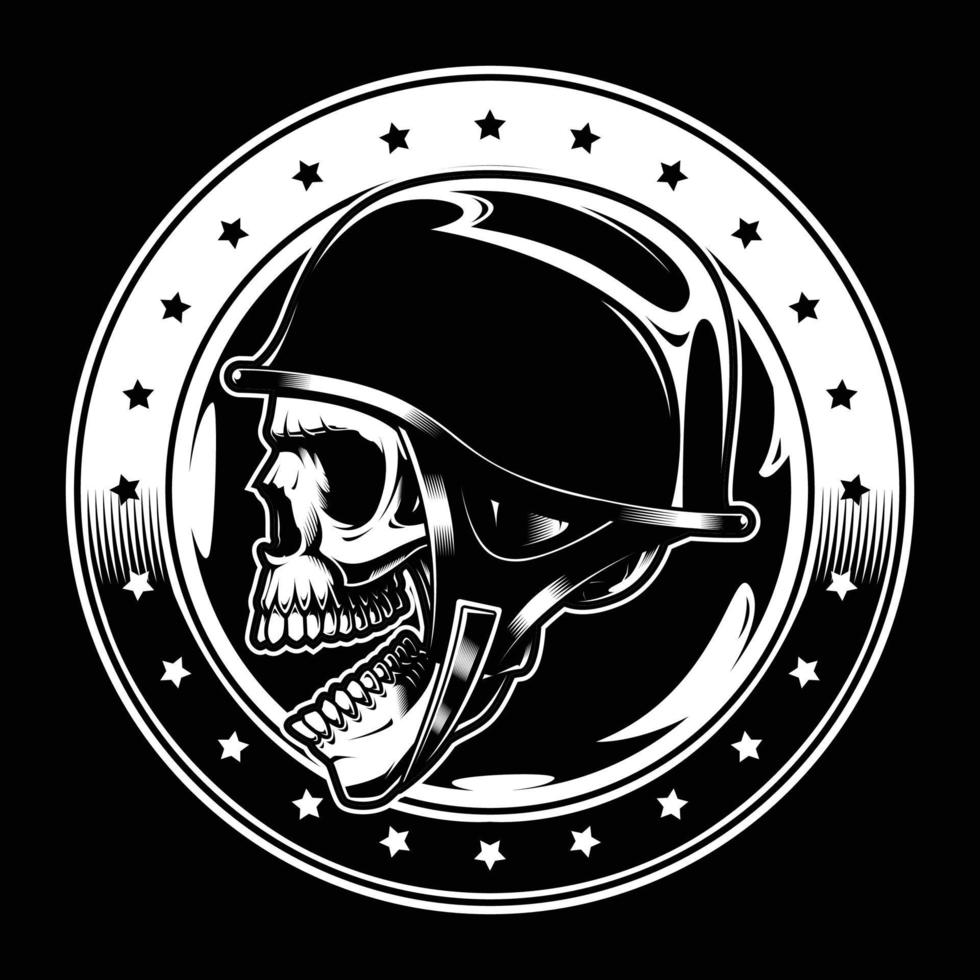 Vintage Rider Skull Vector Illustration Design.eps