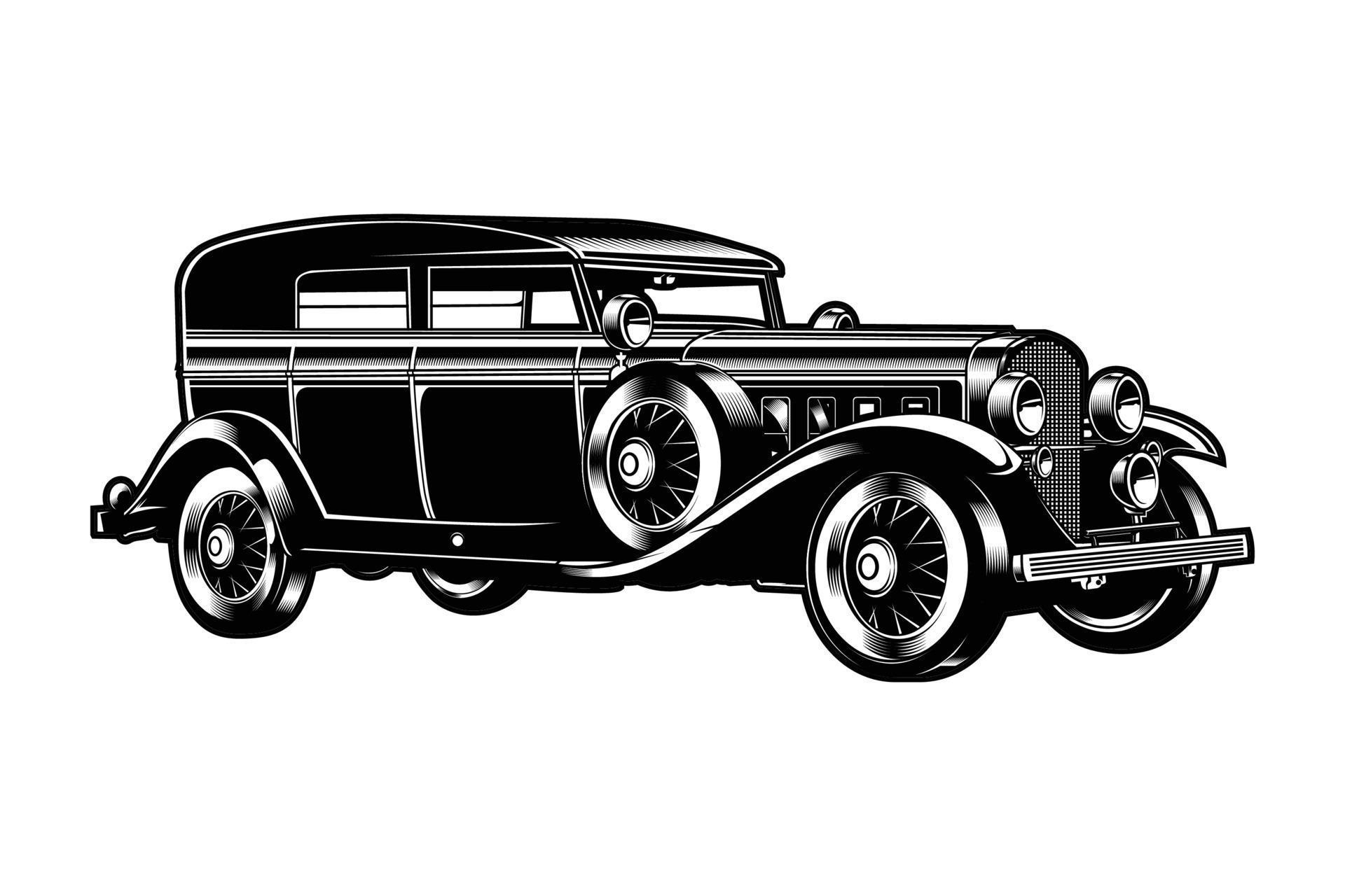 Classic Luxury Car Vector Illustration Design 8099509 Vector Art at ...