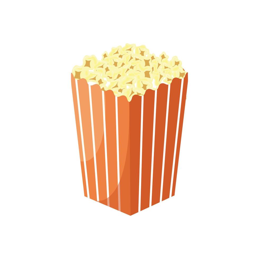 glass of pop corn vector