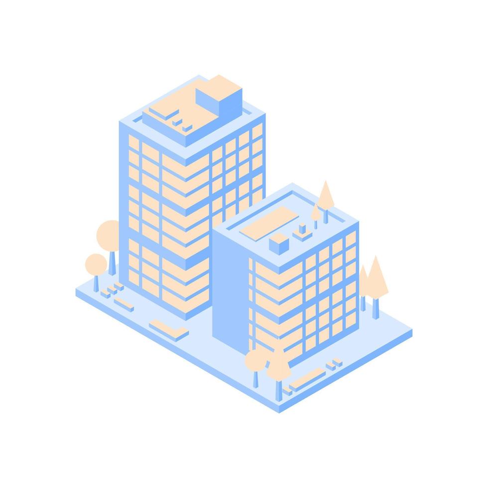Isometric Illustration vector of building