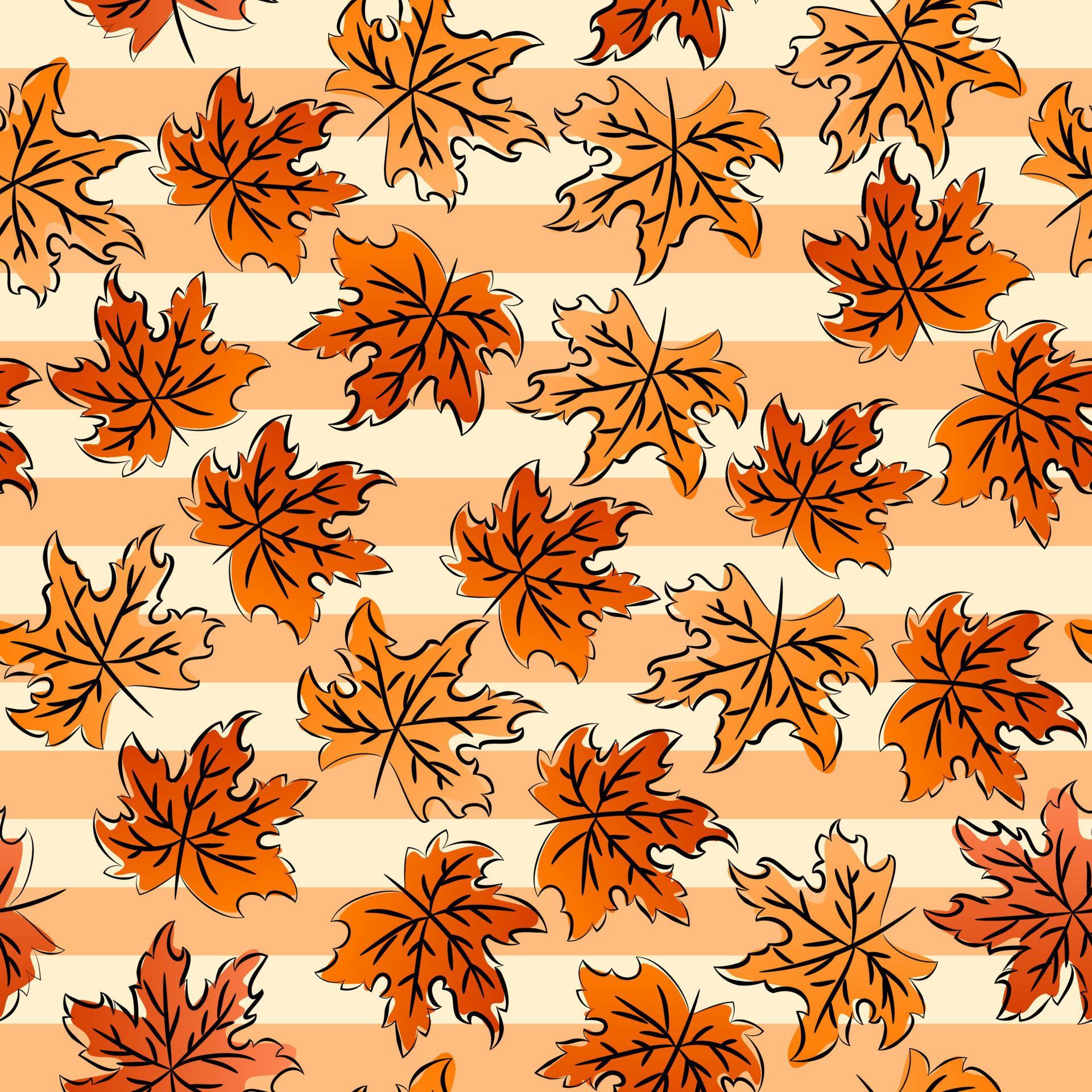 Autumn Leaf pattern seamless 8099580 Vector Art at Vecteezy