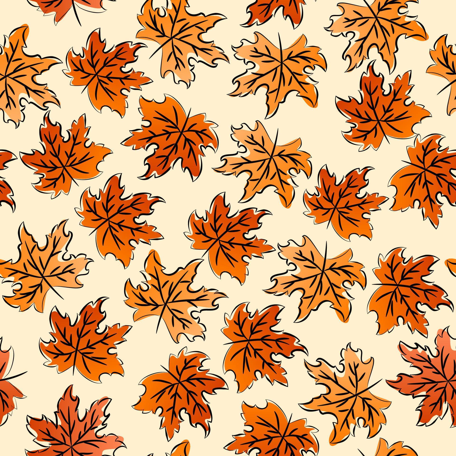Autumn Leaf pattern seamless 8099592 Vector Art at Vecteezy