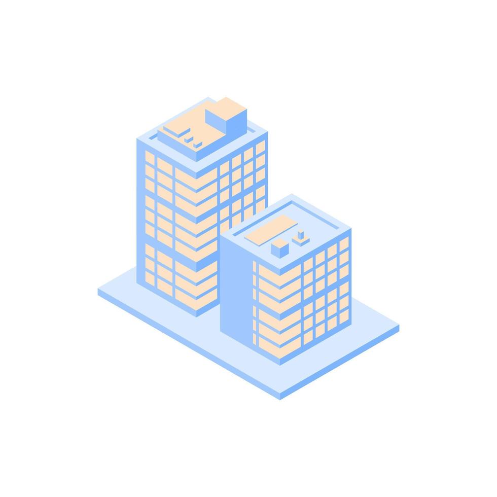 Isometric Illustration vector of building