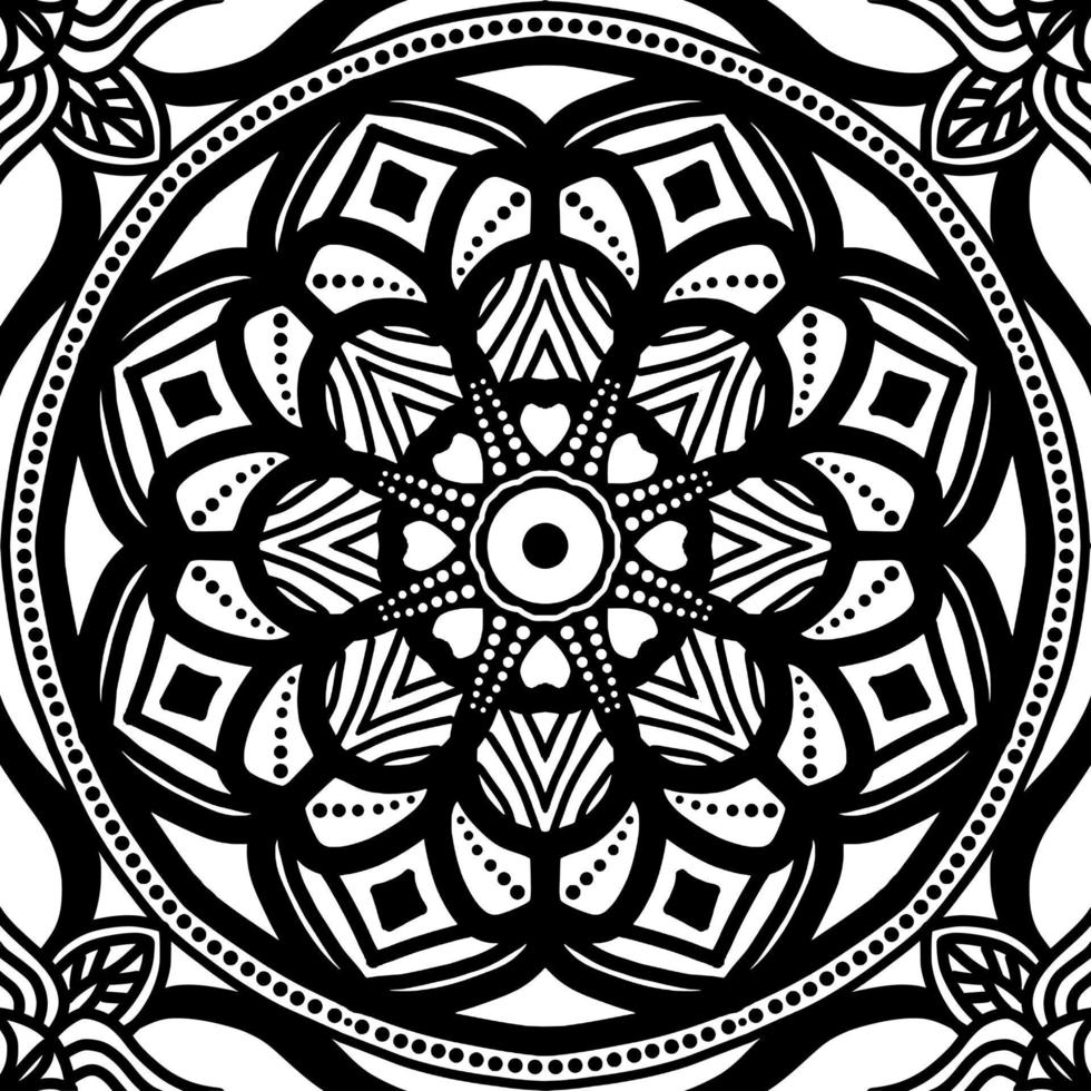 Mandala pattern seamless background vector
