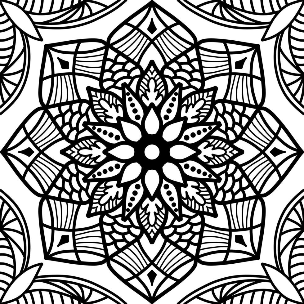 Mandala pattern seamless background vector