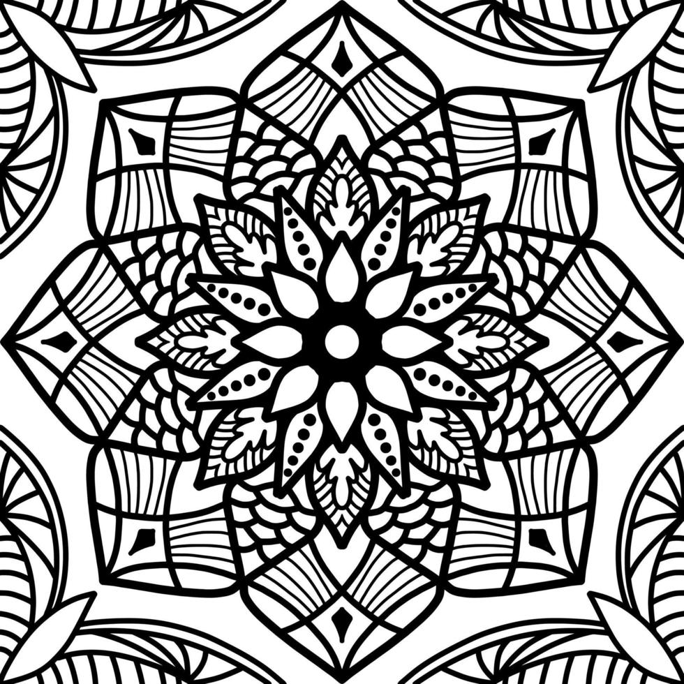 Mandala pattern seamless background vector