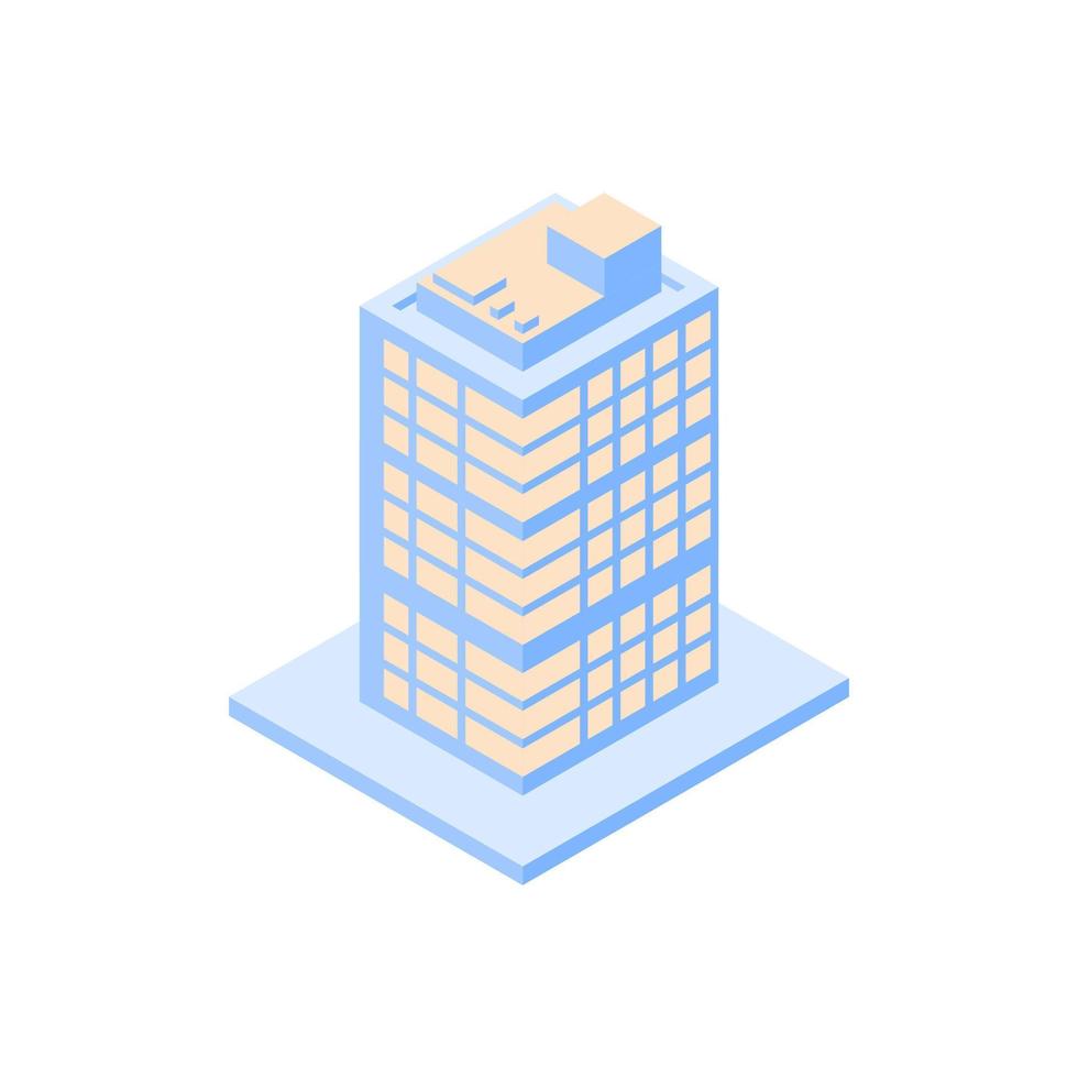 Isometric Illustration vector of building