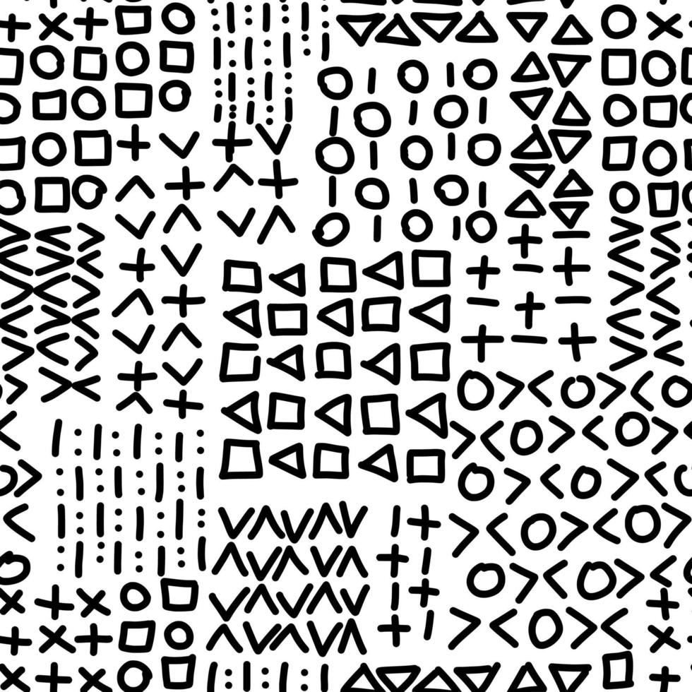 hand drawn pattern seamless vector
