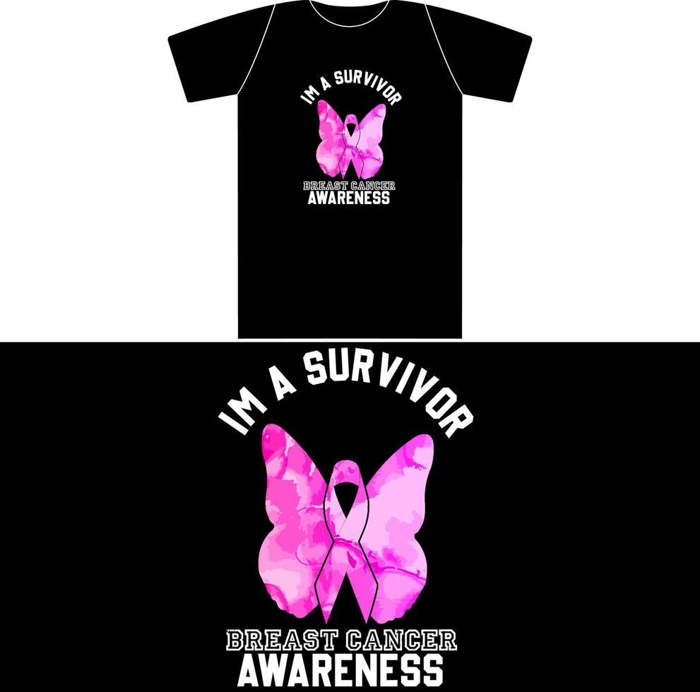 soy una sobreviviente de cáncer de mama vector