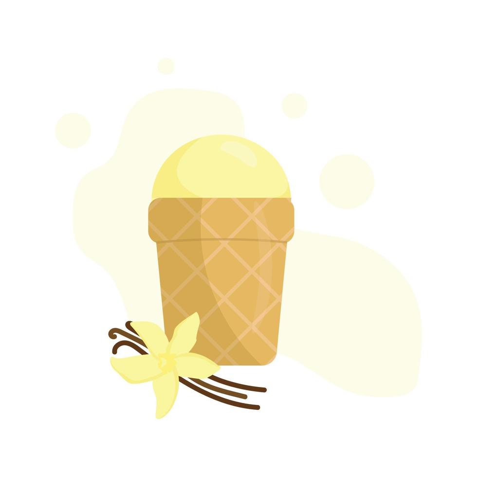 vanilla ice cream vector