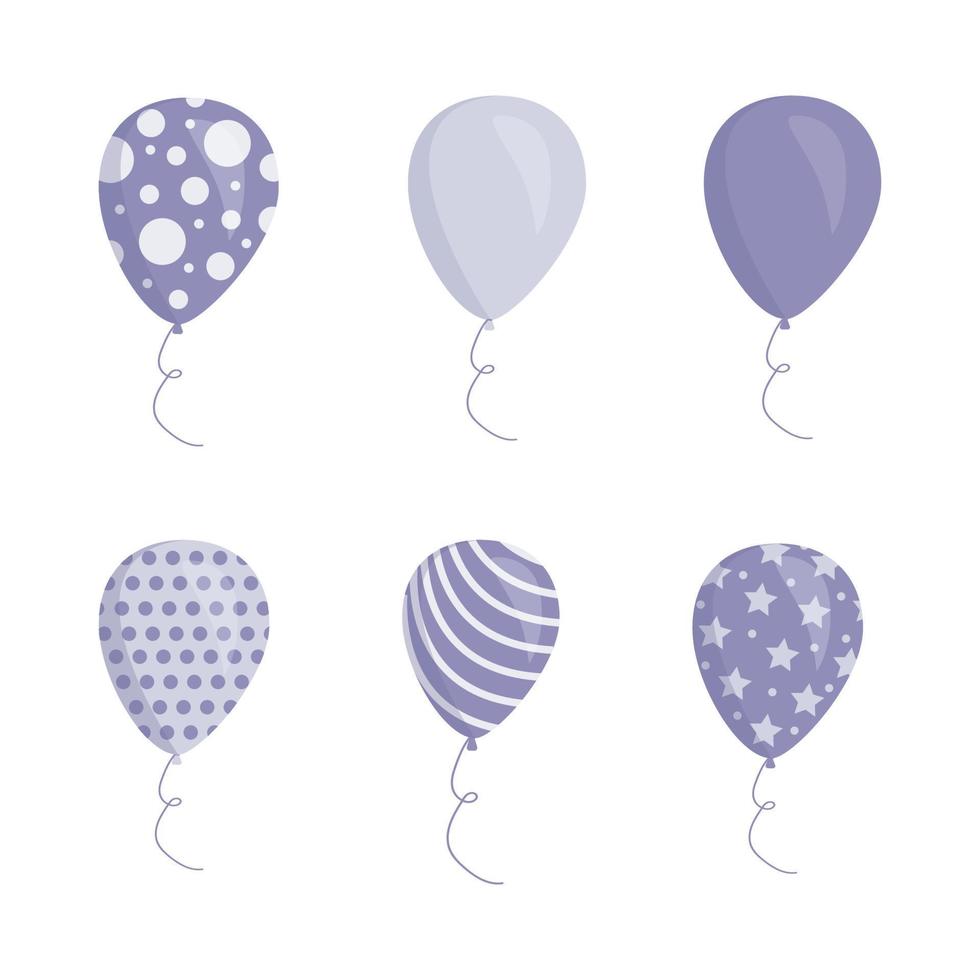 birthday balloon set vector