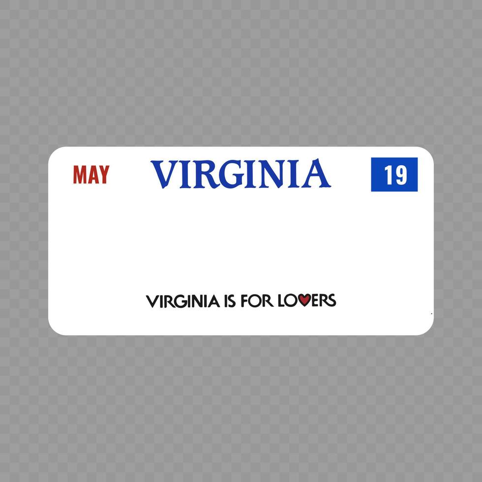 Vehicle registration plate vector