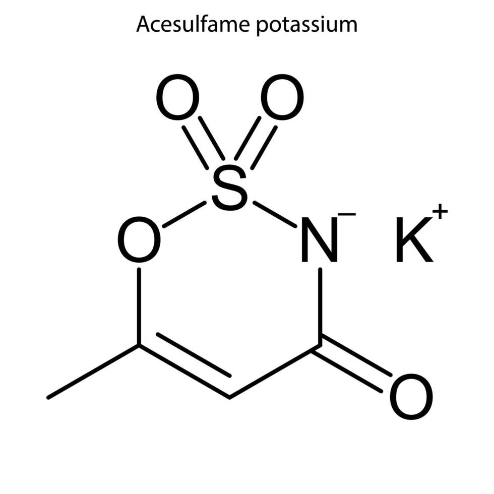 Skeletal formula of chemical molecule. vector