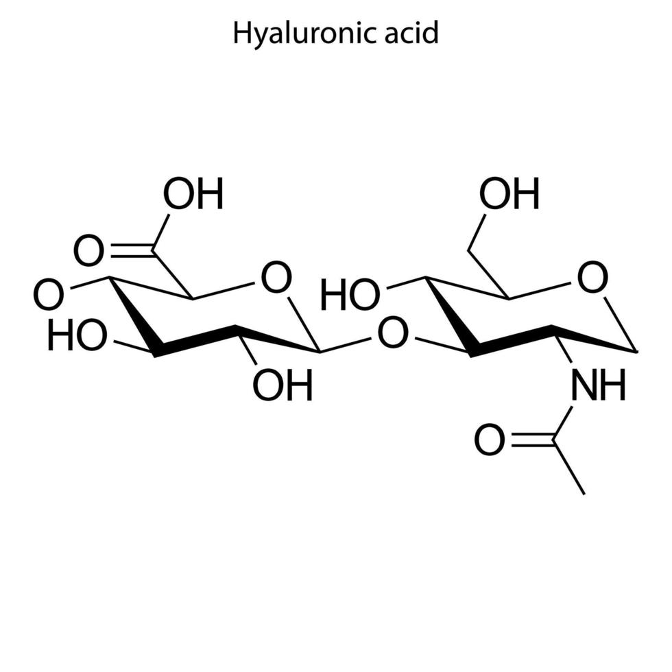 Skeletal formula of chemical molecule. vector