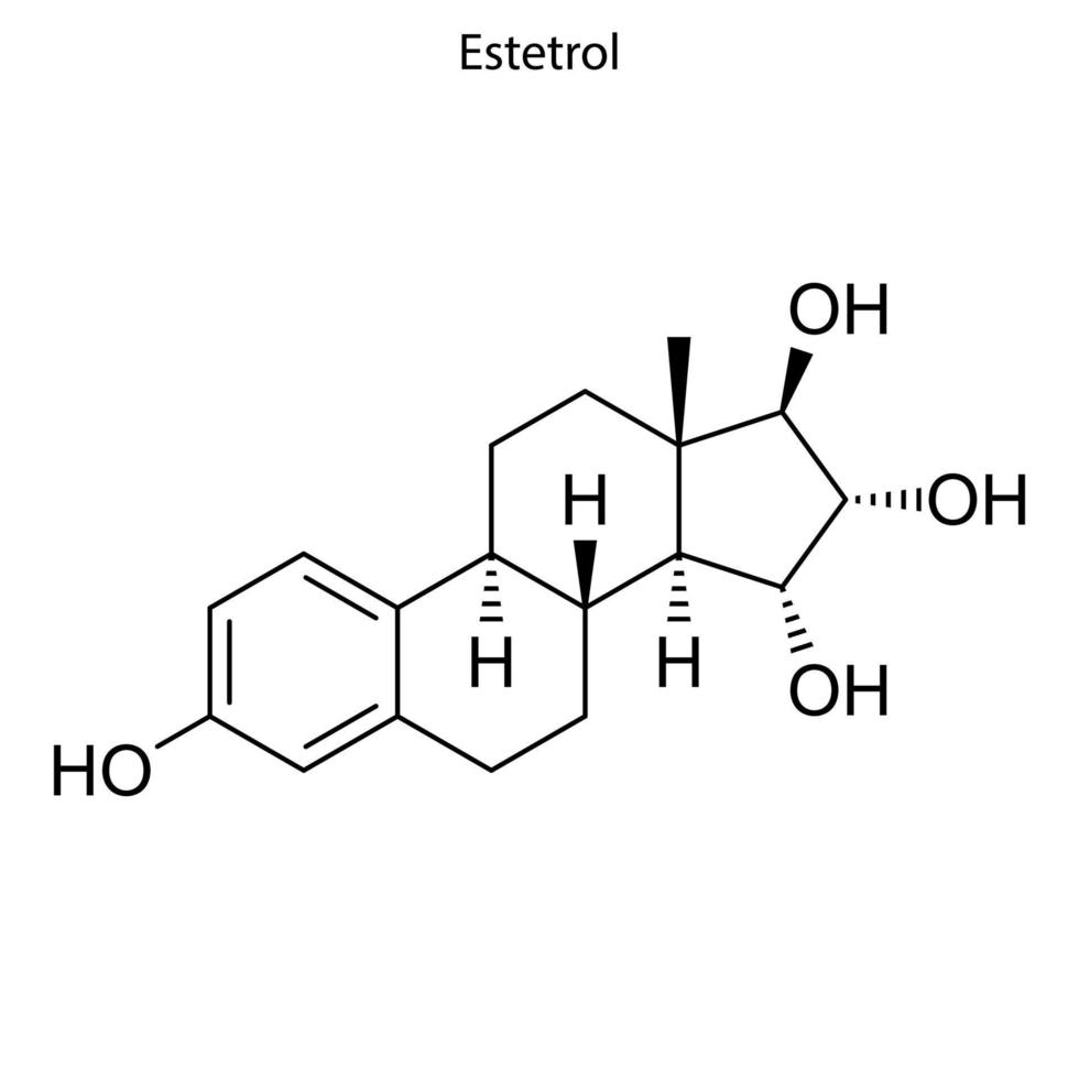 Skeletal formula molecule vector