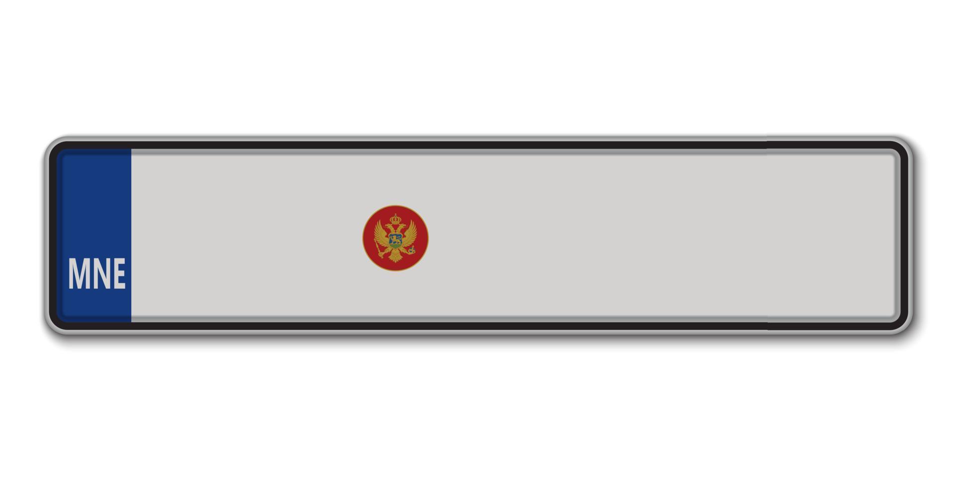 Car number plate vector