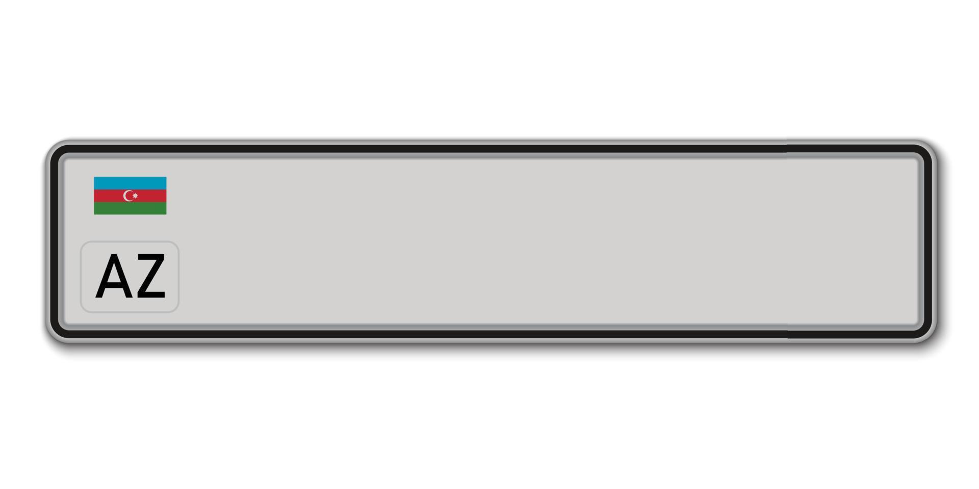 Car number plate vector