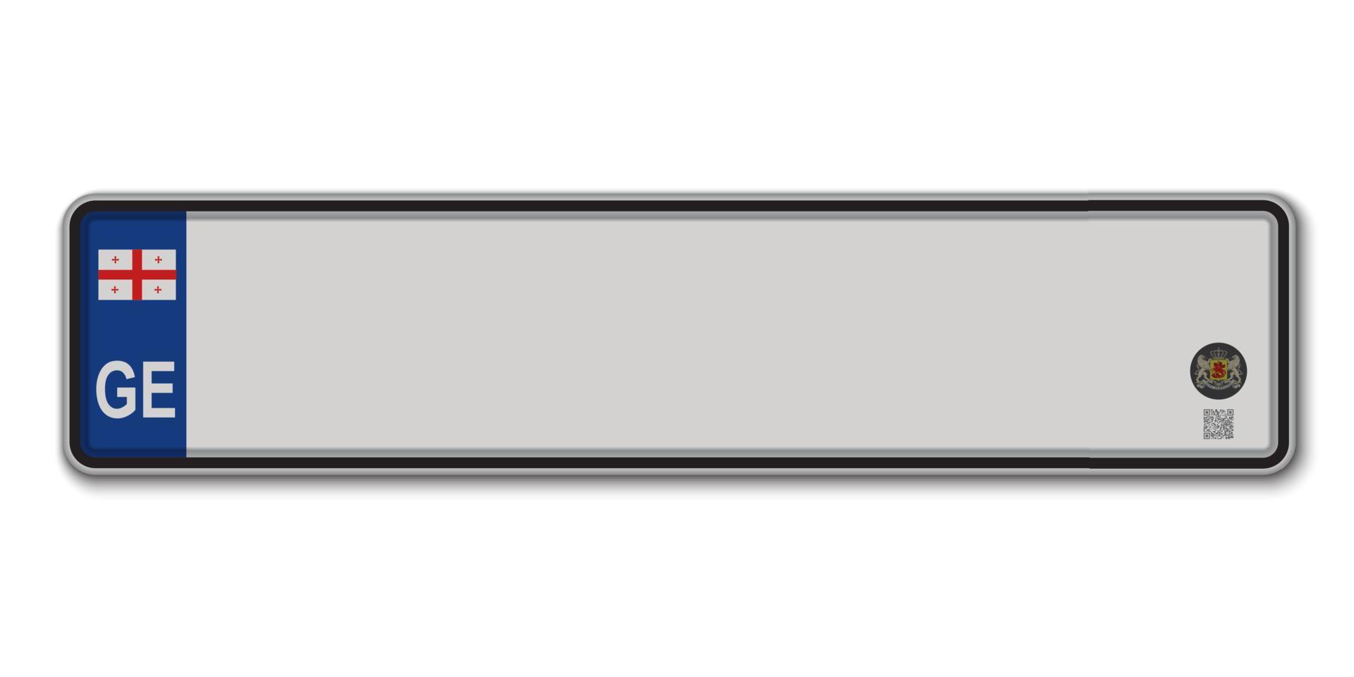 Car number plate vector