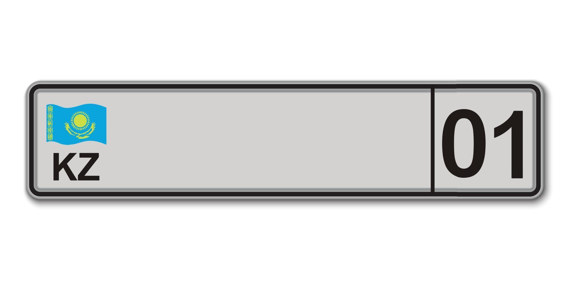 Car number plate. vector